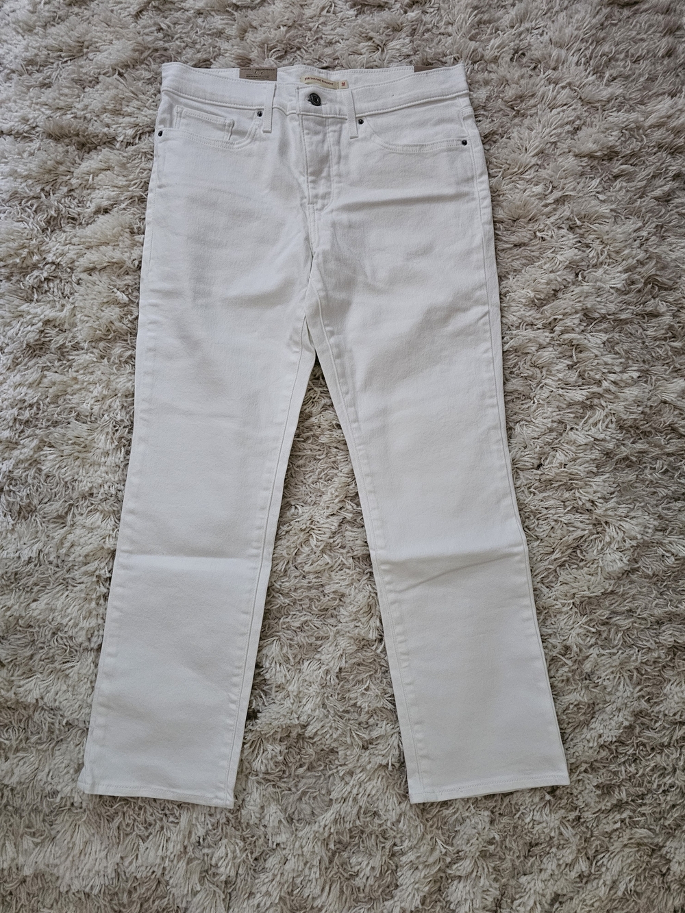 Levi's 314 Shaping Straight White Jeans NWT Size 31